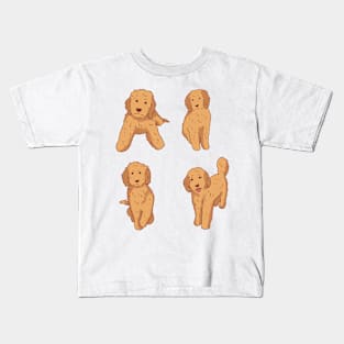 Cute Golden doodle pack Kids T-Shirt